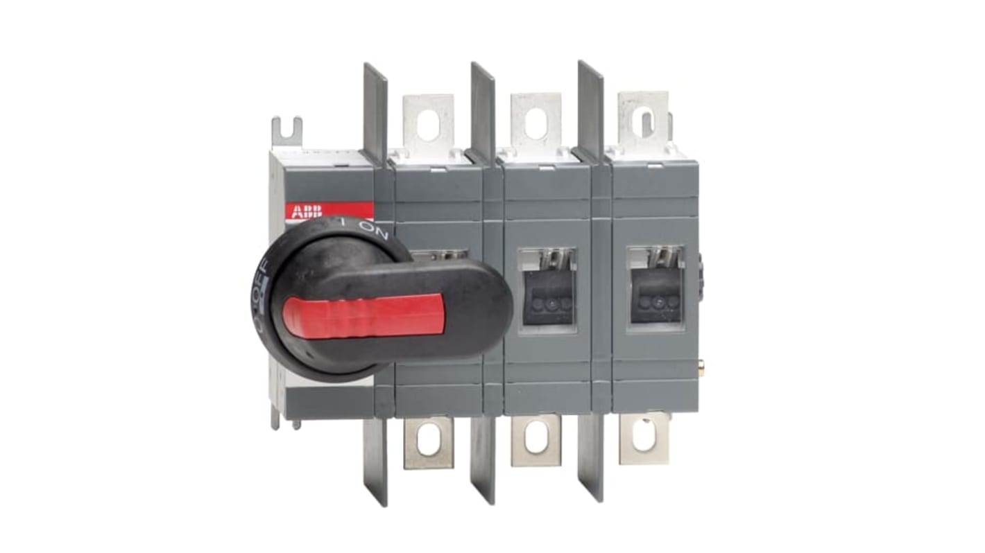 ABB 3P Pole Screw Mount Switch Disconnector - 250A Maximum Current, 200kW Power Rating, IP00, IP65