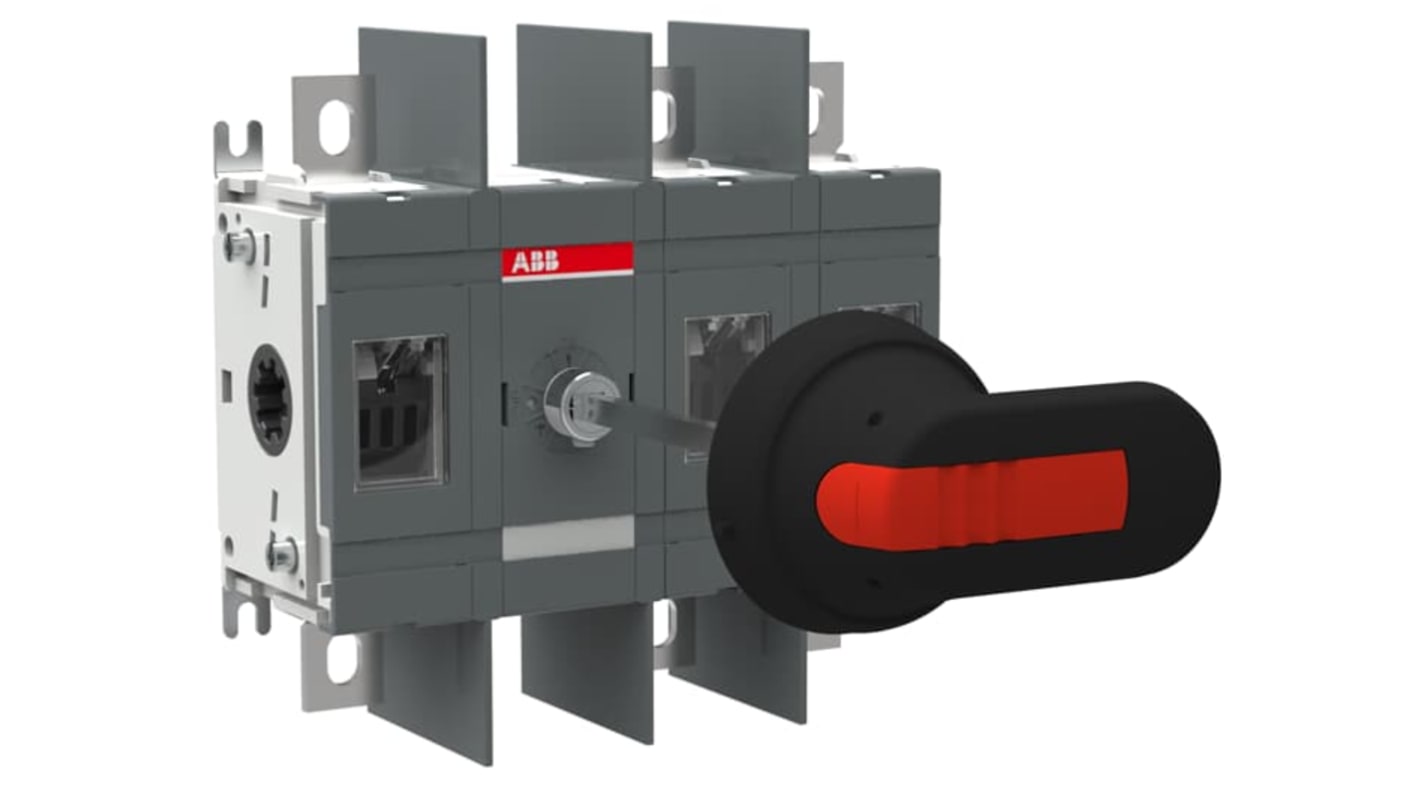 ABB 3P Pole Screw Mount Switch Disconnector - 250A Maximum Current, 250kW Power Rating, IP00, IP65