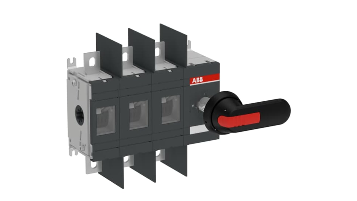 ABB 3P Pole Surface Mount Switch Disconnector - 400A Maximum Current, 200kW Power Rating, IP00