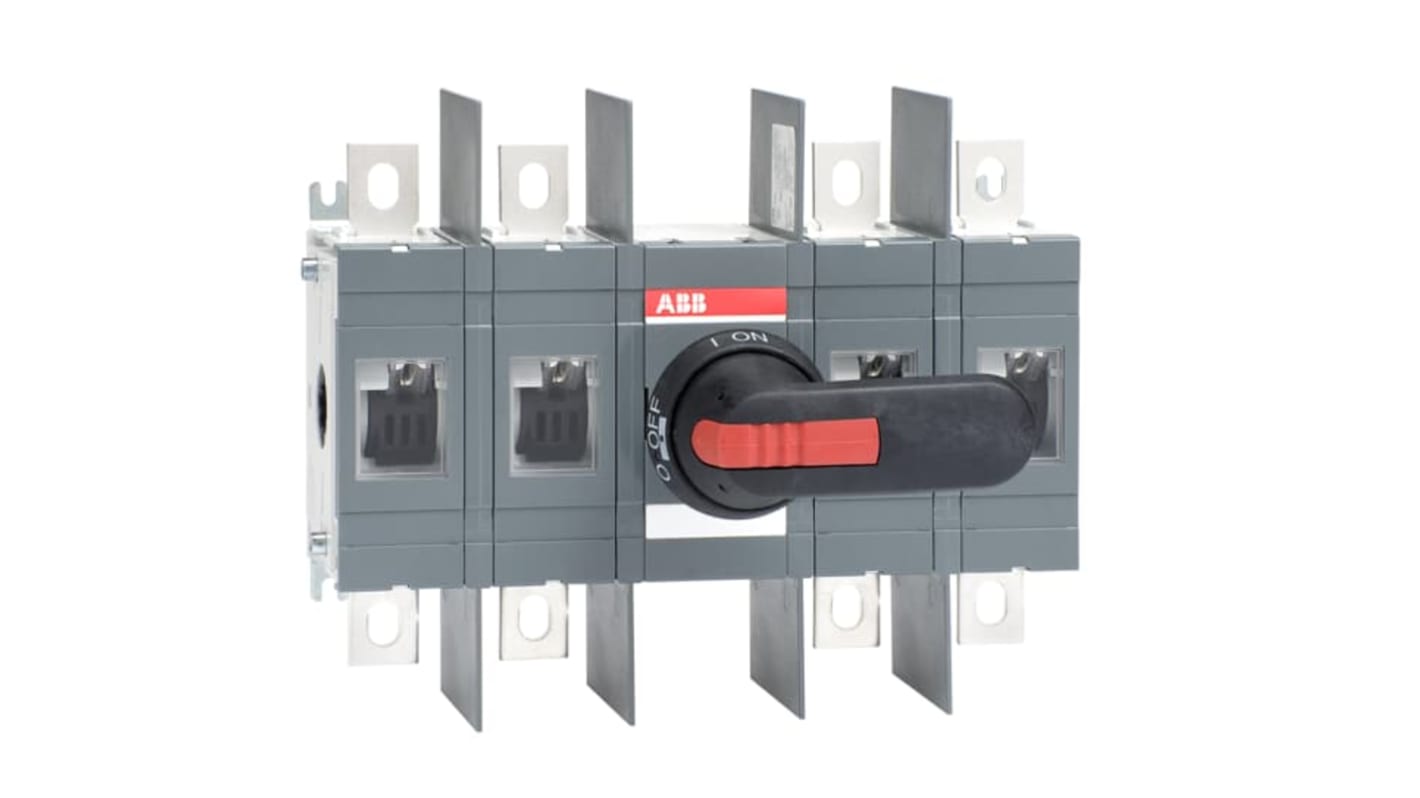 ABB 4P Pole Screw Mount Switch Disconnector - 400A Maximum Current, 400kW Power Rating, IP00, IP65