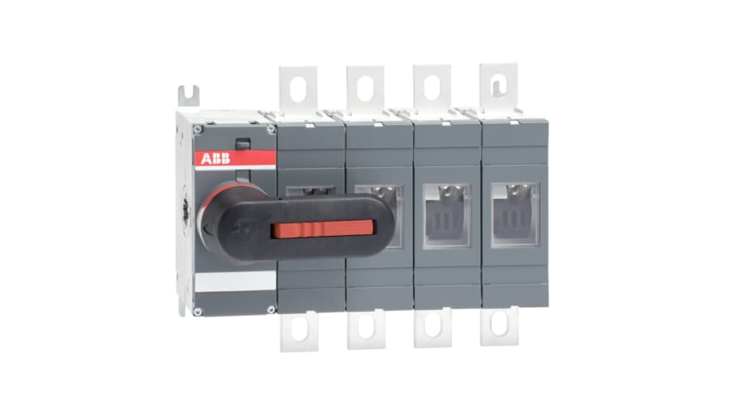ABB 4P Pole Screw Mount Switch Disconnector - 400A Maximum Current, 400kW Power Rating, IP00, IP65