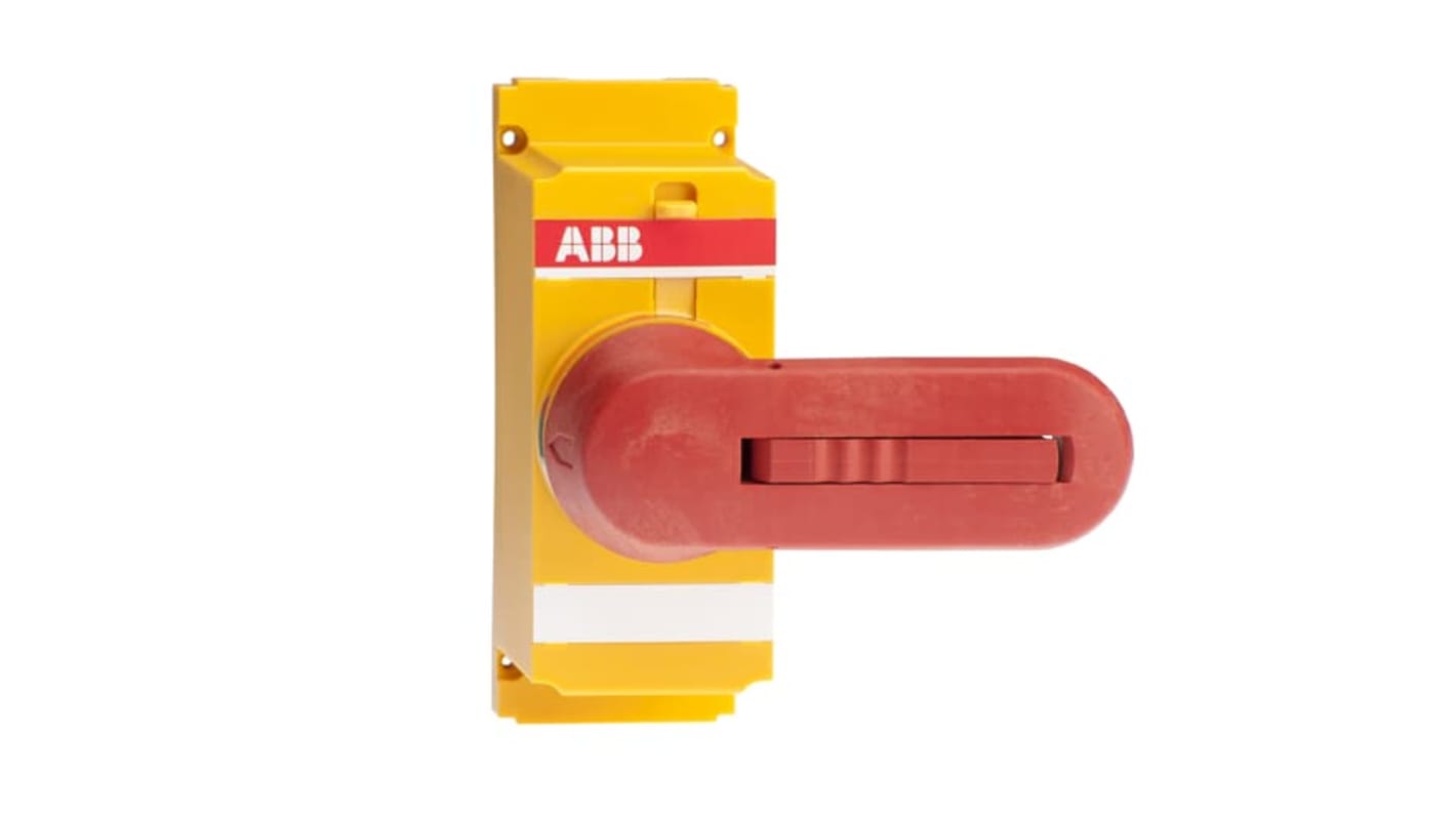 Manopola rotante ABB 1SCA022779R5830, Rosso/Giallo, 100mm, per Fusibili interruttore