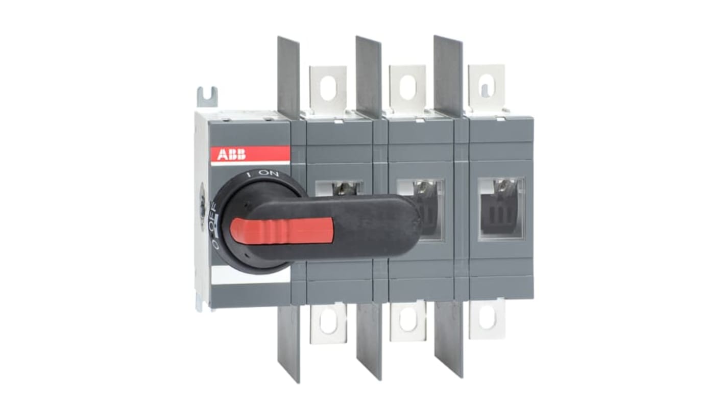 ABB 3P Pole Surface Mount Switch Disconnector - 400A Maximum Current, 230kW Power Rating, IP00