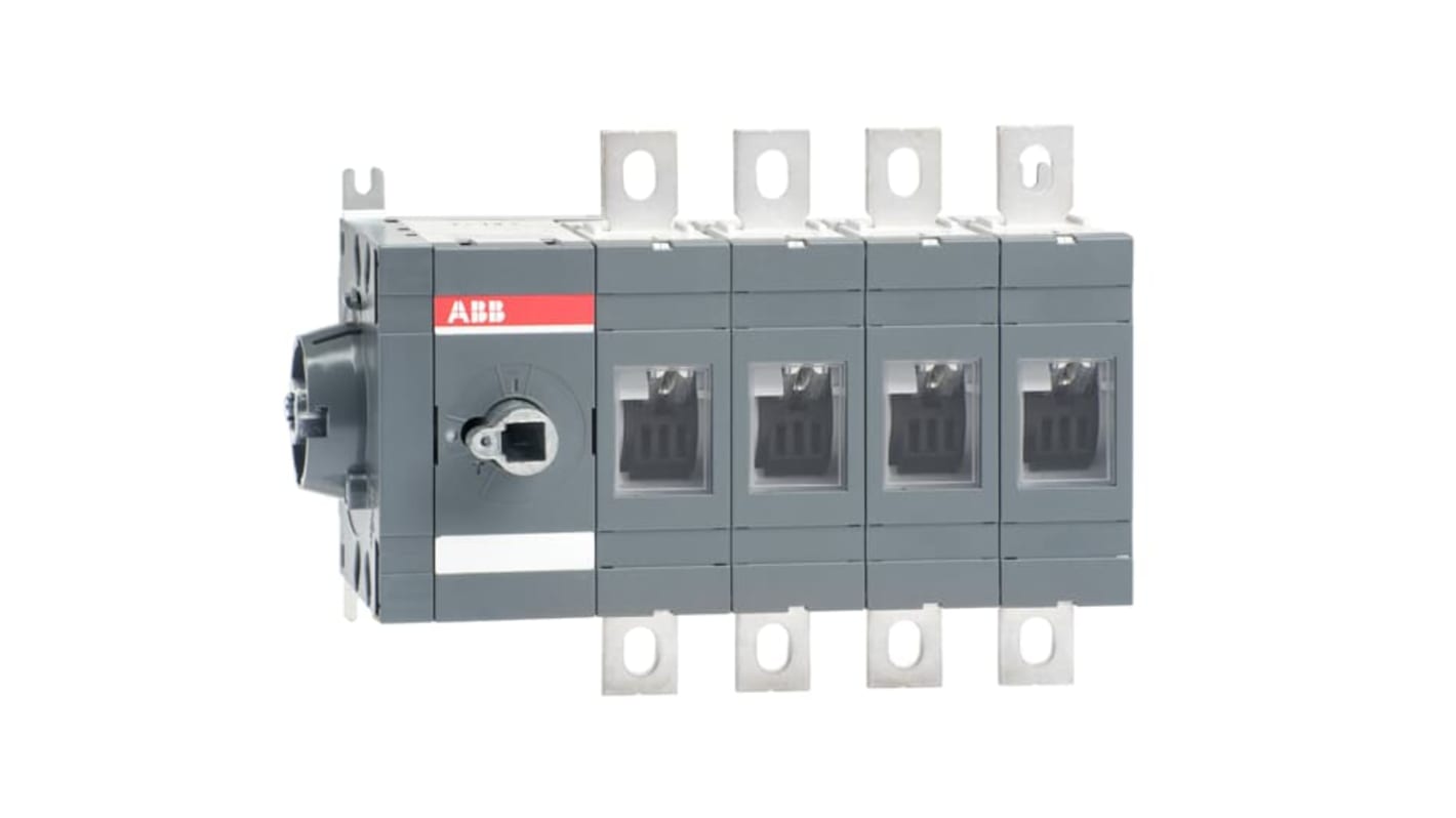 ABB 4P Pole Surface Mount Switch Disconnector - 315A Maximum Current, 180kW Power Rating, IP00