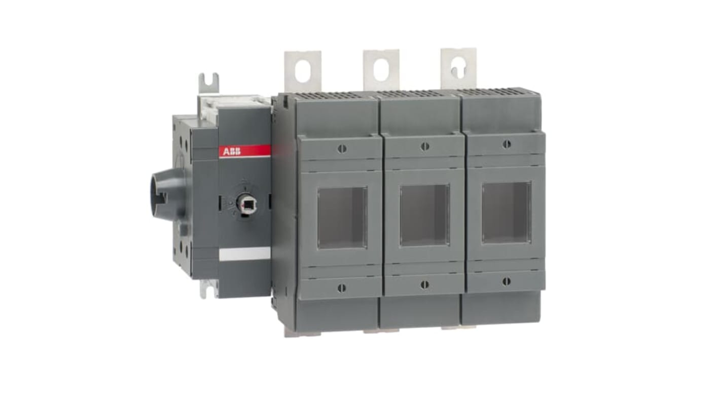 Interruptor seccionador con fusible ABB, 3, Fusible 0, 1 250A