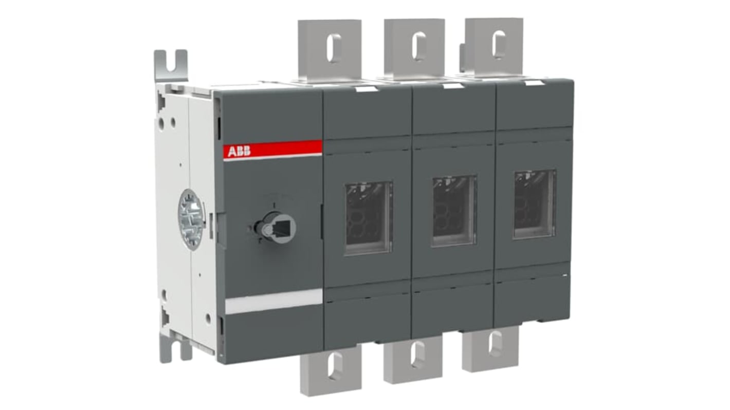 ABB 3P Pole Screw Mount Switch Disconnector - 1250A Maximum Current, 1200kW Power Rating, IP00