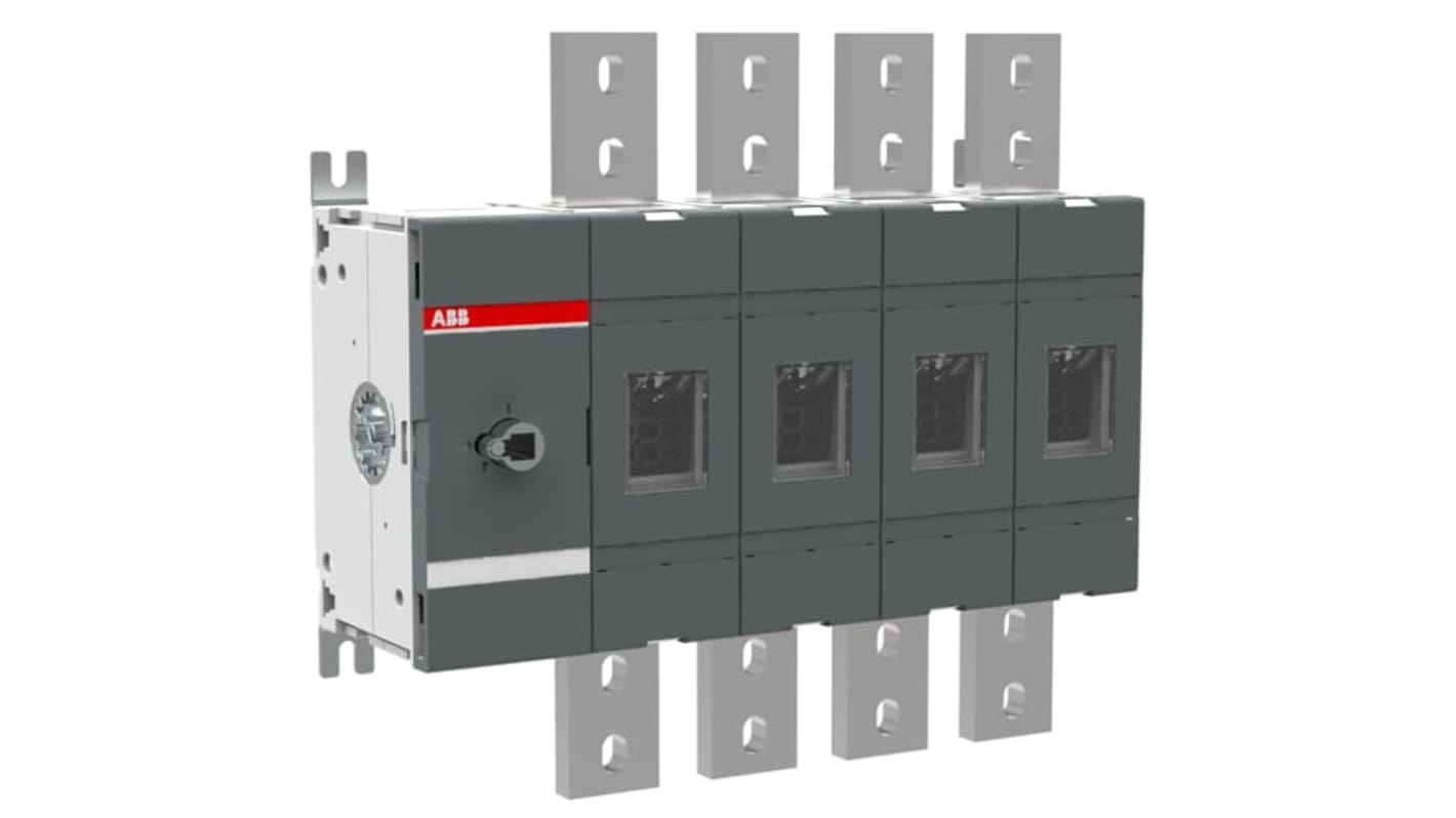 ABB 4P Pole Surface Mount Switch Disconnector - 1600A Maximum Current, 710kW Power Rating, IP00