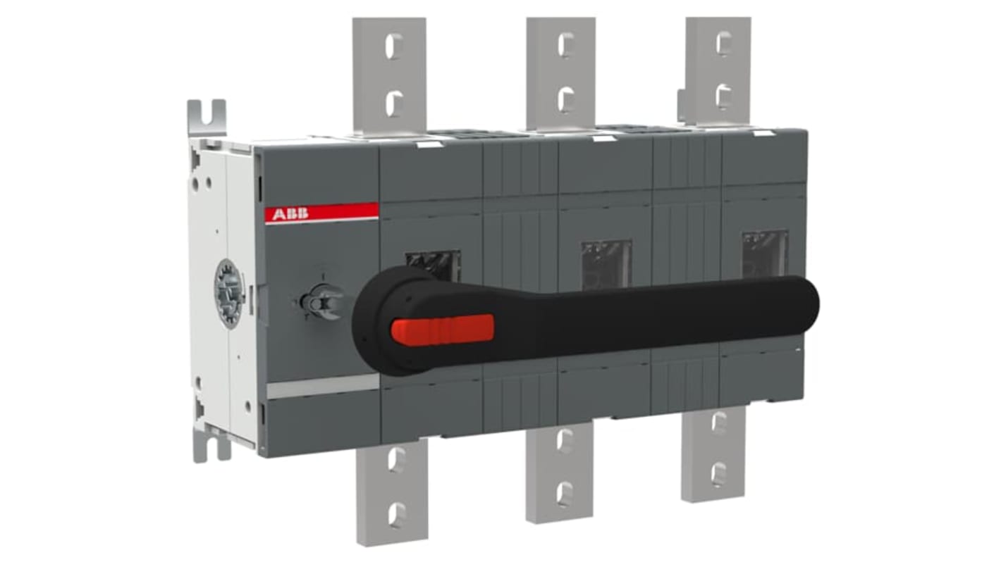 ABB 3P Pole Surface Mount Switch Disconnector - 1600A Maximum Current, 710kW Power Rating, IP00