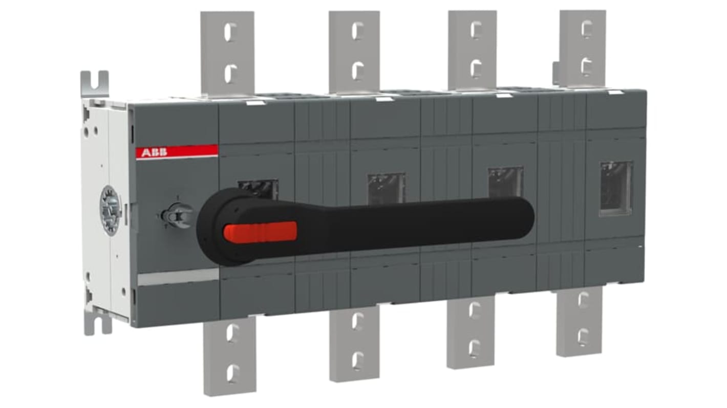 ABB 4P Pole Surface Mount Switch Disconnector - 1600A Maximum Current, 710kW Power Rating, IP00