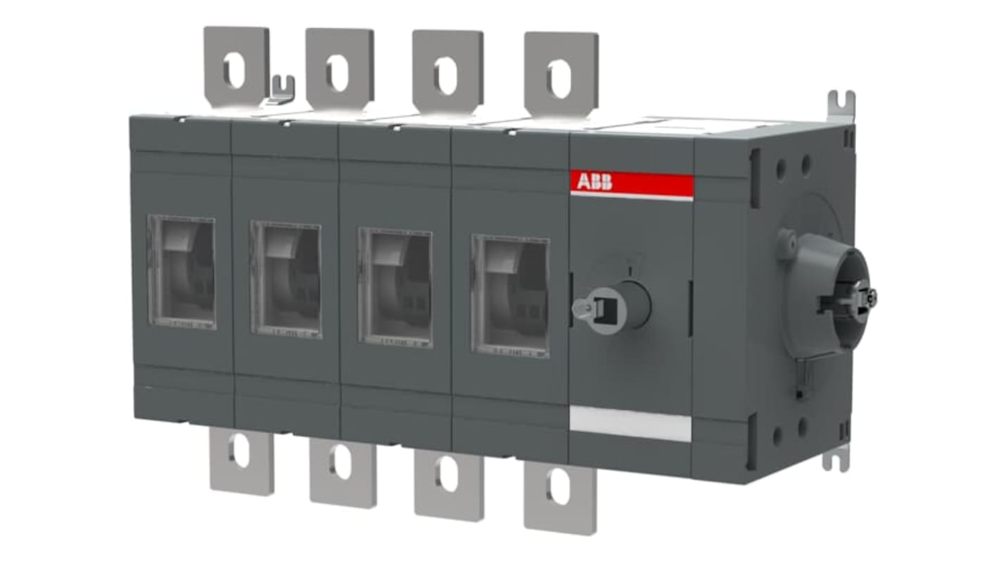 ABB 4P Pole Screw Mount Switch Disconnector - 800A Maximum Current, 800kW Power Rating, IP00