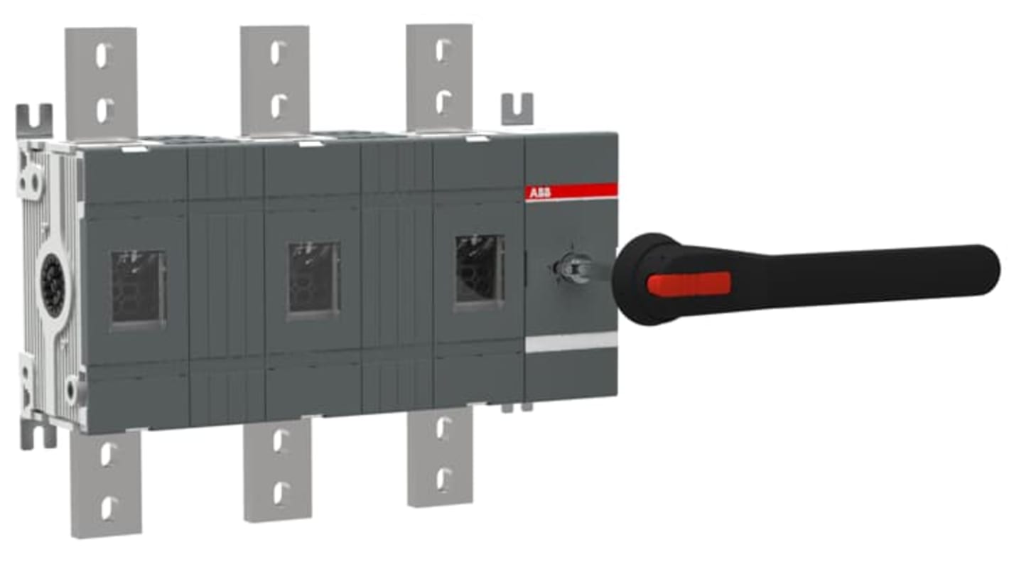 ABB 3P Pole Surface Mount Switch Disconnector - 1600A Maximum Current, 710kW Power Rating, IP00