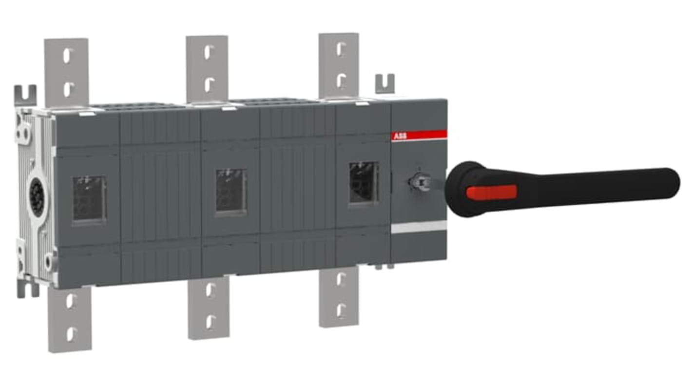ABB 3P Pole Screw Mount Switch Disconnector - 1600A Maximum Current, 1200kW Power Rating, IP00, IP65