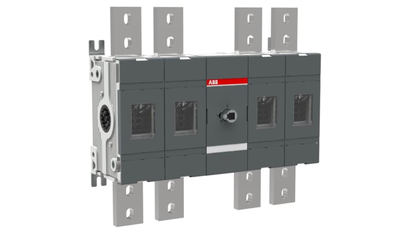 ABB 4P Pole Screw Mount Switch Disconnector - 1600A Maximum Current, 1200kW Power Rating, IP00