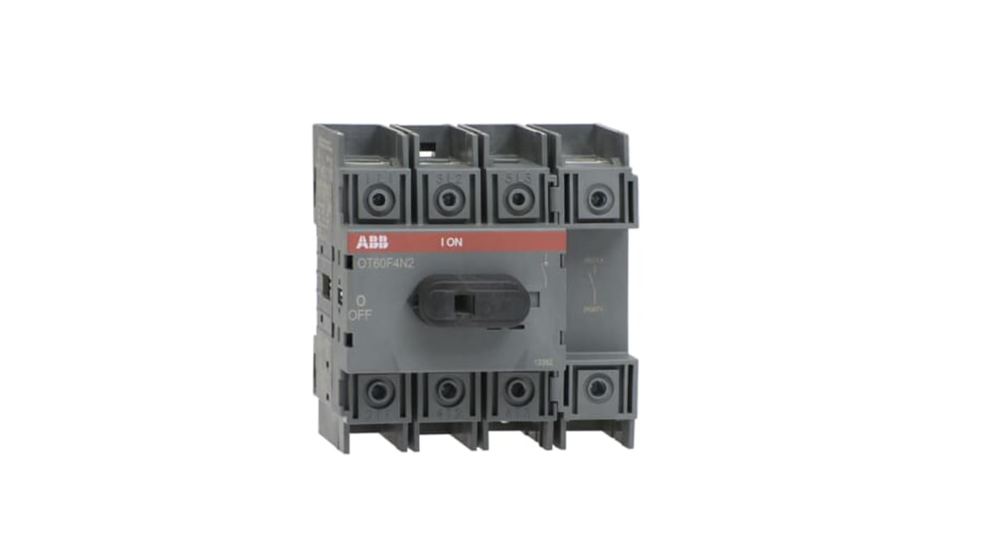 Interruptor seccionador, 4P, NA, Corriente 63A, Potencia 37kW, IP20 1SCA108348R1001