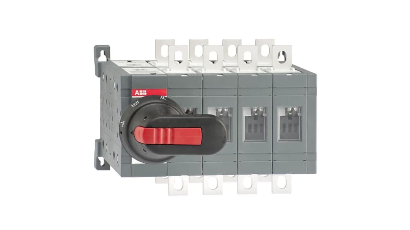 ABB 3P Pole Surface Mount Switch Disconnector - 160A Maximum Current, 90kW Power Rating, IP00