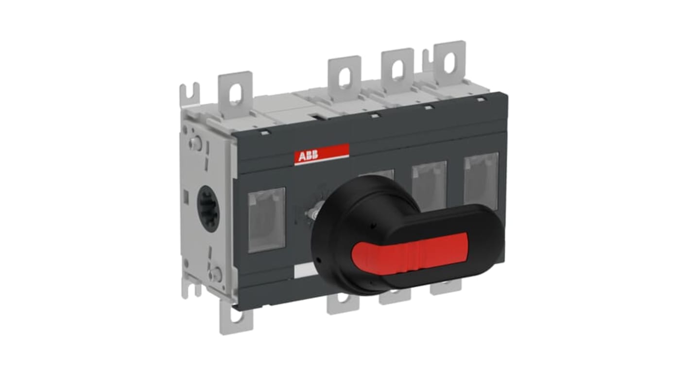 ABB 4P Pole Surface Mount Switch Disconnector - 200A Maximum Current, 110kW Power Rating, IP00