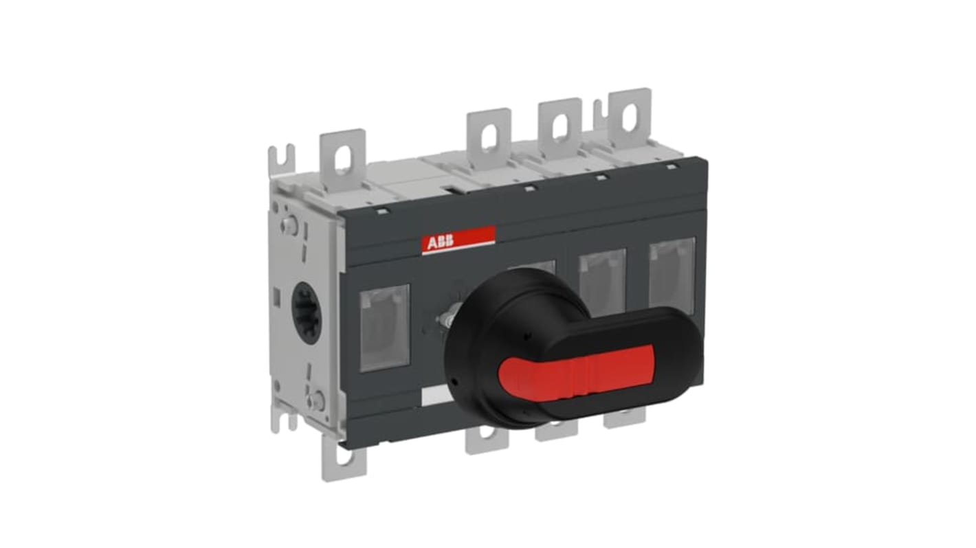 ABB 4P Pole Screw Mount Switch Disconnector - 250A Maximum Current, 250kW Power Rating, IP00