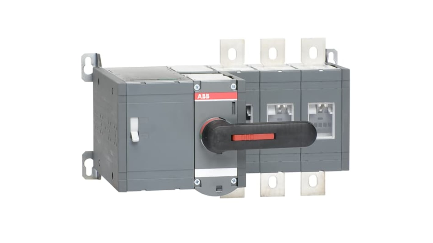 ABB 3P Pole Screw Mount Switch Disconnector - 630A Maximum Current, 630kW Power Rating, IP00