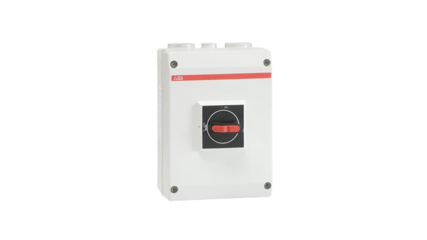 ABB 4P Pole Screw Mount Switch Disconnector - 63A Maximum Current, 22kW Power Rating, IP65