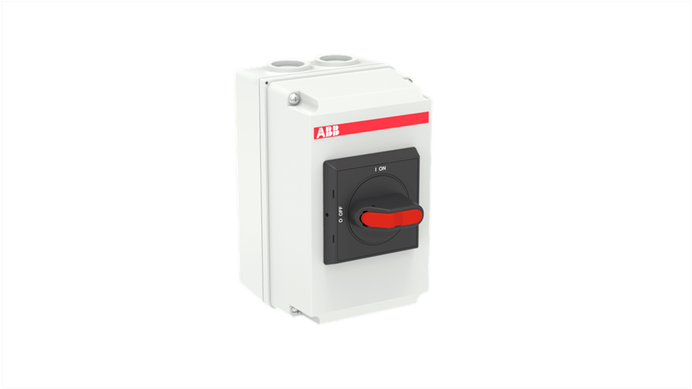 ABB 4P Pole Screw Mount Switch Disconnector - 32A Maximum Current, IP65