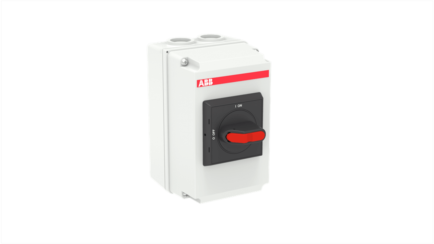 ABB 4P Pole Screw Mount Switch Disconnector - 16A Maximum Current, IP65