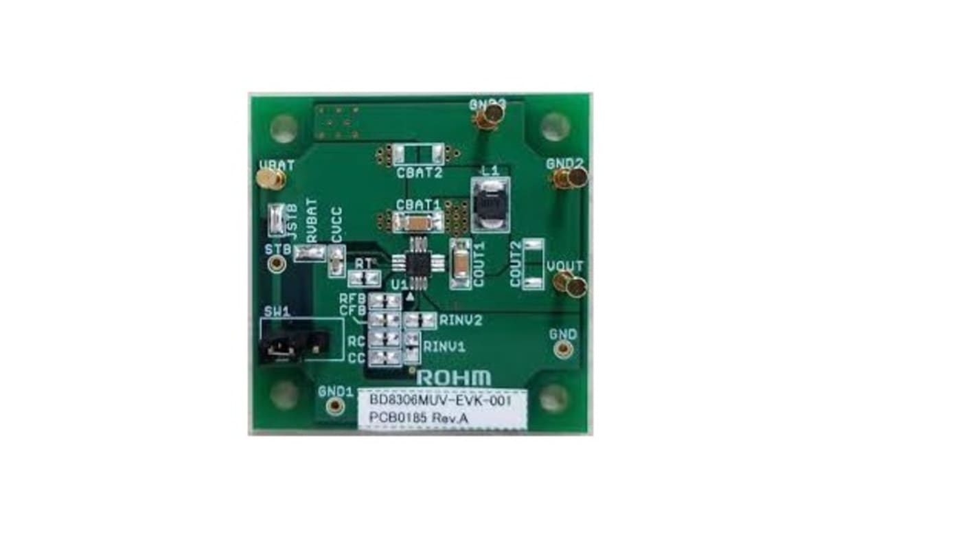 Placa de evaluación Convertidor impulsor-reductor ROHM Evaluation Board for BD8306MUV - BD8306MUV-EVK-001