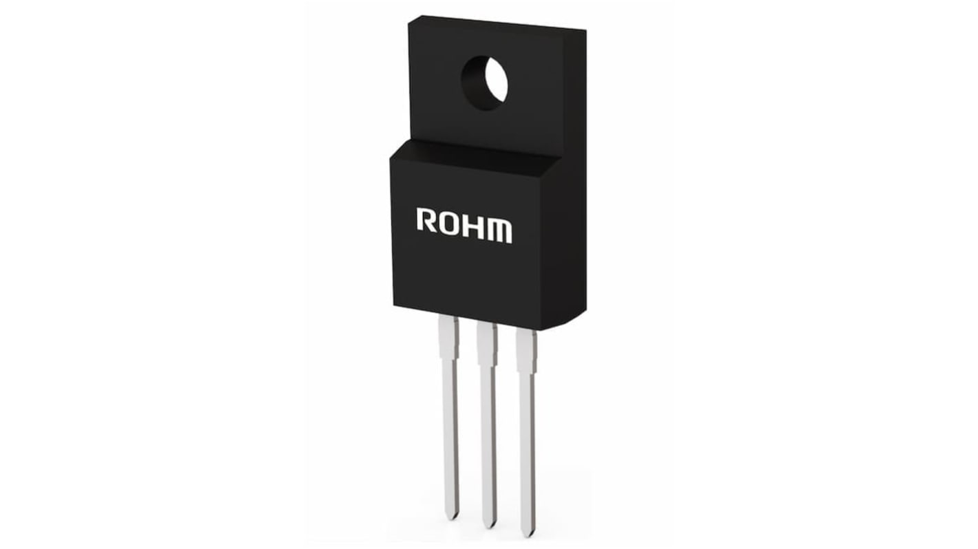 MOSFET ROHM, canale N, 1,8 Ω, 3 A, TO-220FM, Su foro