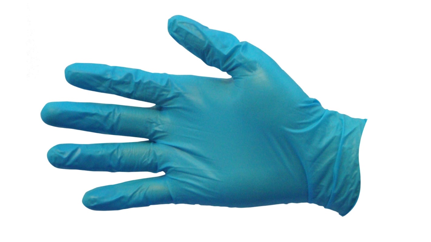 Pro-Val Stretch Blues PF Blue Powder-Free PVC Disposable Gloves, Size S, 100 per Pack