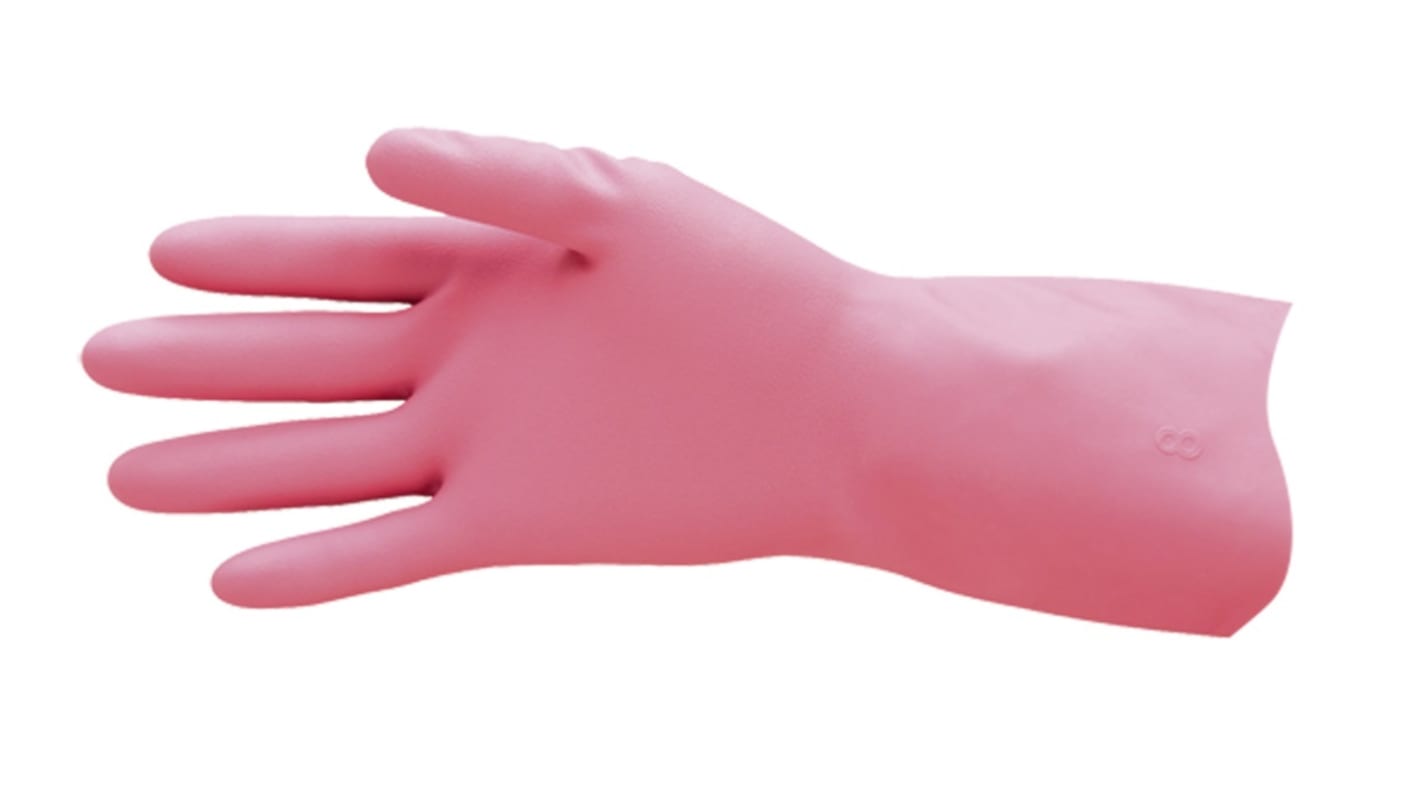 Pro-Val Tuff Natural Rubber Latex Chemical Resistant Work Gloves, Size 7.5, Small, Latex Coating