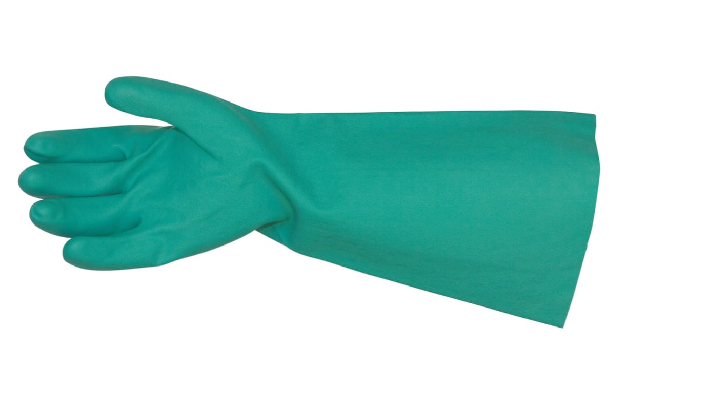 Pro-Val NITRILE 46'S Green Nitrile Rubber General Purpose Work Gloves, Size 8, Nitrile Coating