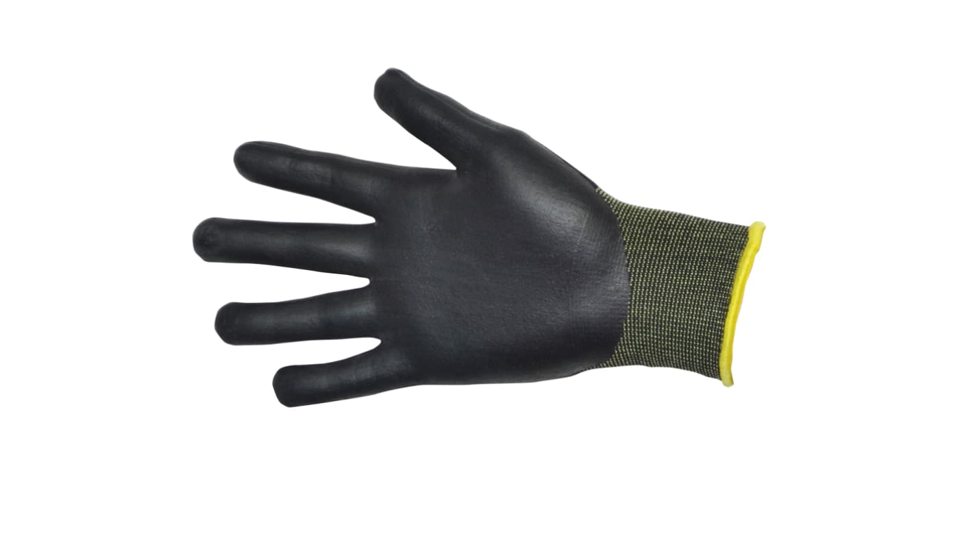 Pro-Val FNG1 Black Nylon Work Gloves, Size 7, Small, Foam Nitrile Coating