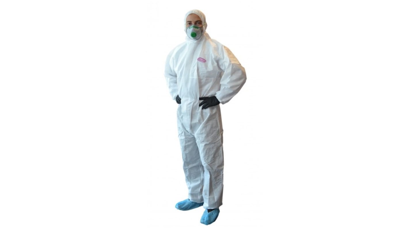 51530 ProVal White Coverall, L RS