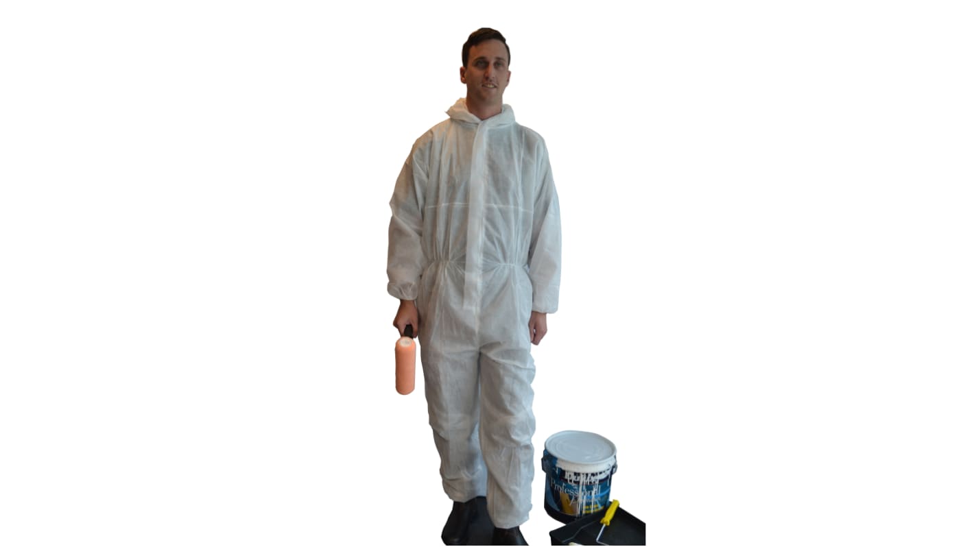 Pro-Val White Coverall, L