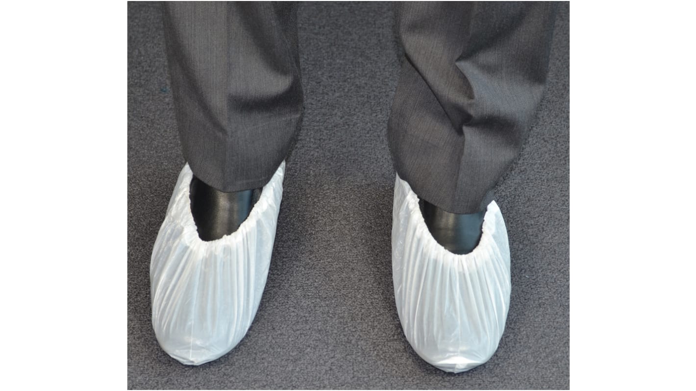 Pro-Val White Disposable Shoe Cover, 41 x 15 cm, For Use In Food Industry, Industrial, Leisure, Medical
