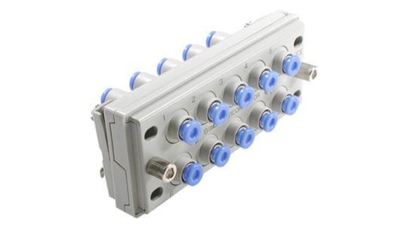 SMC KDM Series Multi-Connector Fitting, Push In 6 mm, Tube-to-Tube Connection Style