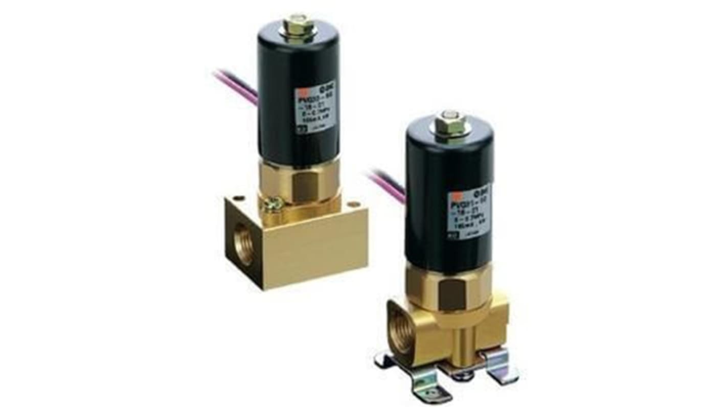 Válvula de solenoide proporcional SMC, G 1/8", Directo, NC de 24 V CC