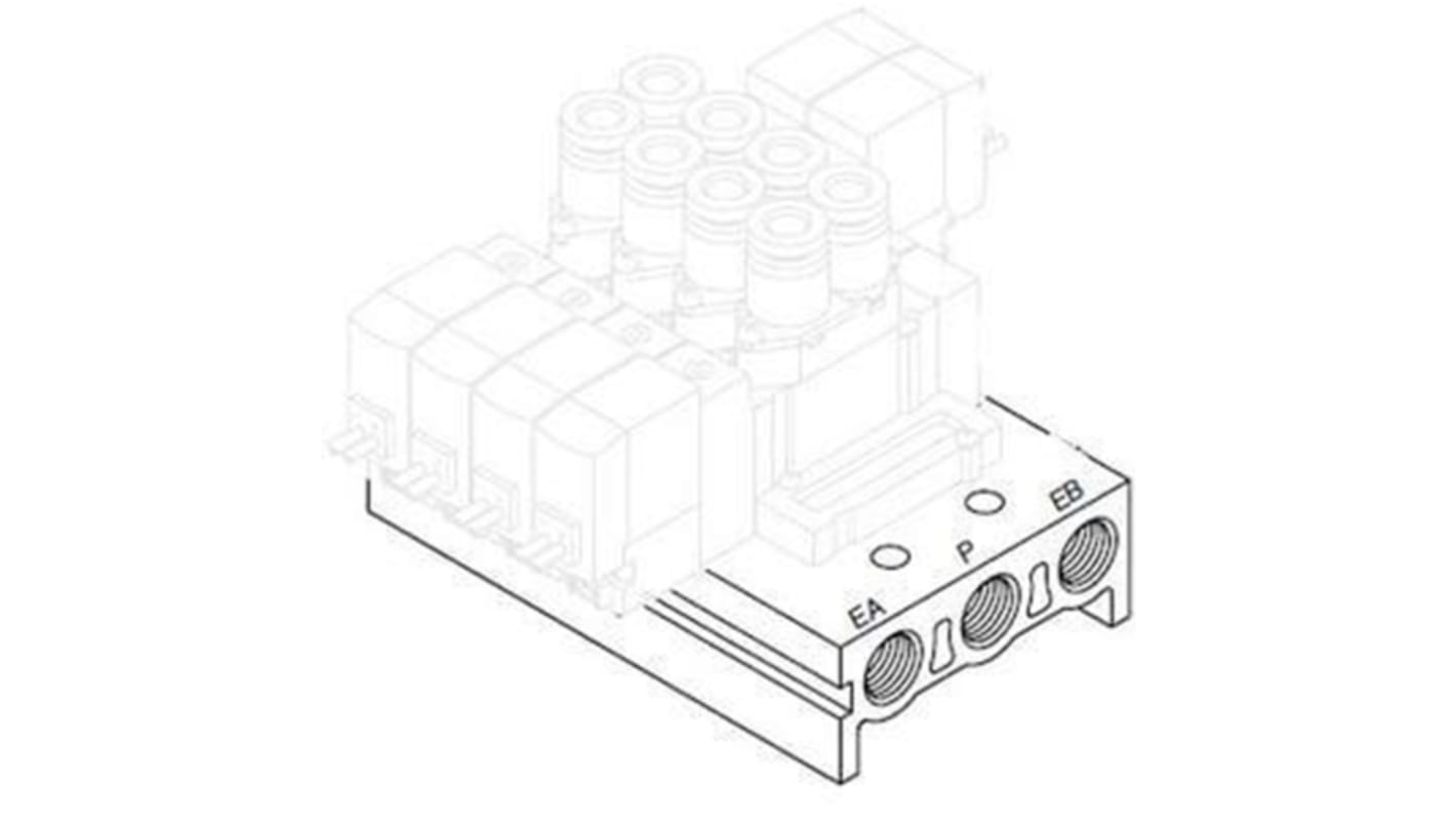 Nourrice SMC 5 positions G 1, Aluminium