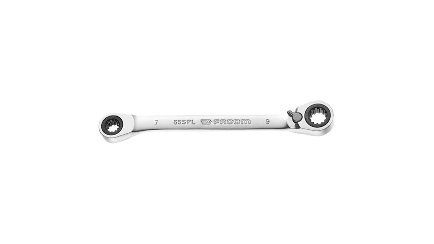 65.7X9SPL Ratchet Spanner, Imperial, Double Ended, 115 mm