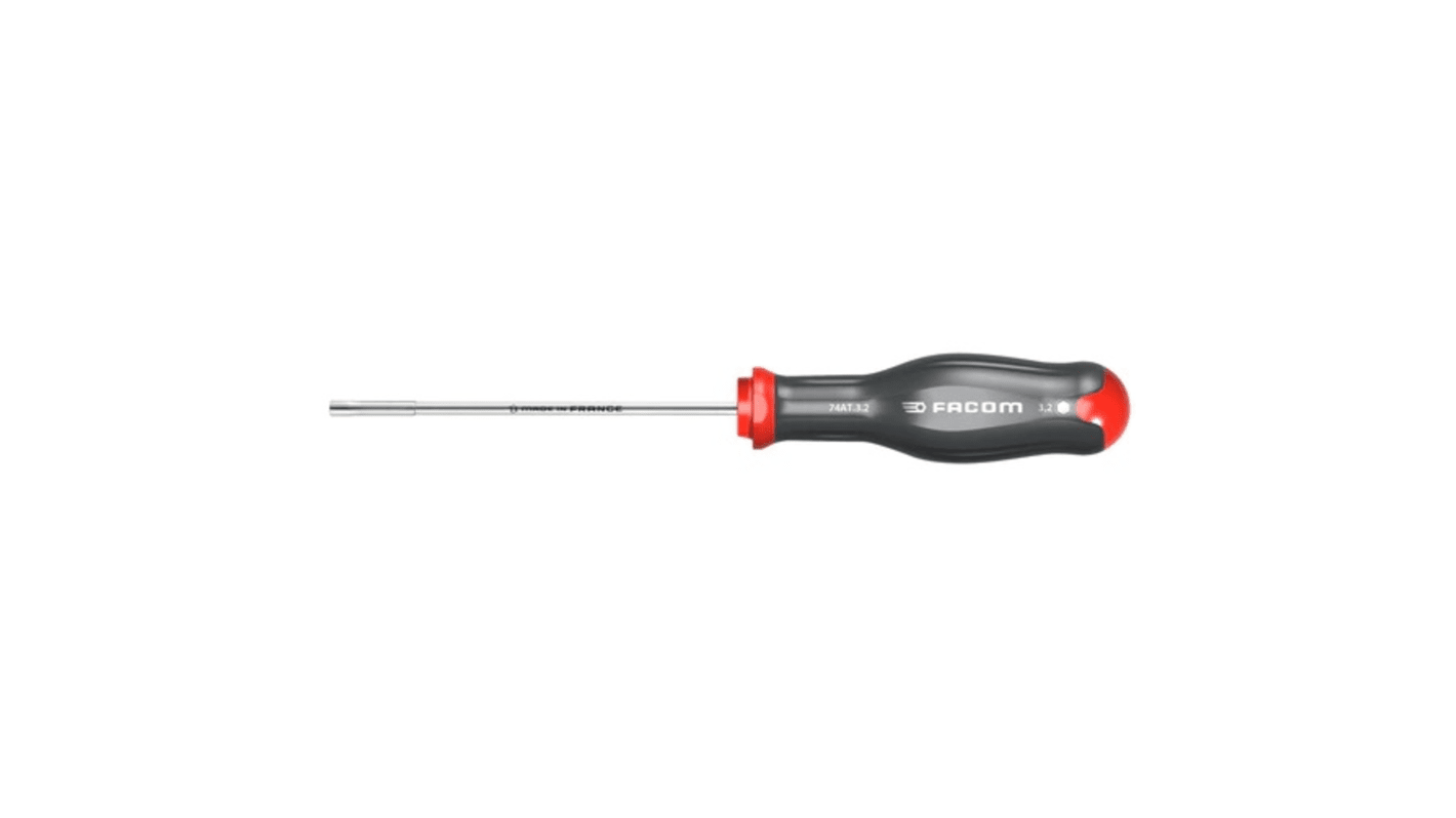 Facom Hexagon Nut Driver, 13 mm Tip, 125 mm Blade, 250 mm Overall