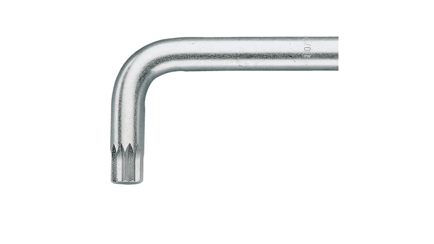 Facom 1-Piece Multi-Tooth Key, XZN M16 Size, L Shape, Short Arm