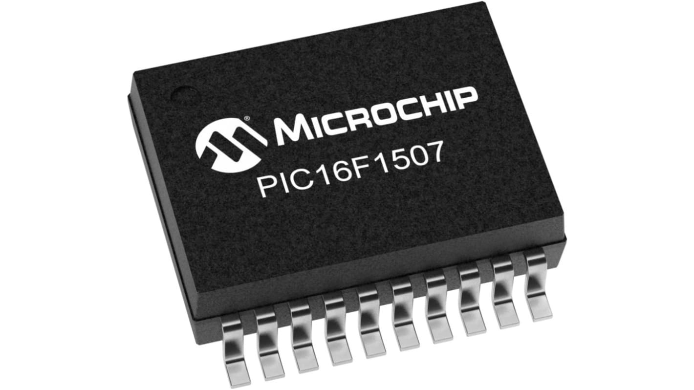 Microchip PIC16F1507T-I/SS, 8bit PIC Microcontroller, PIC16, 20MHz, 3.5 kB Flash, 20-Pin SSOP