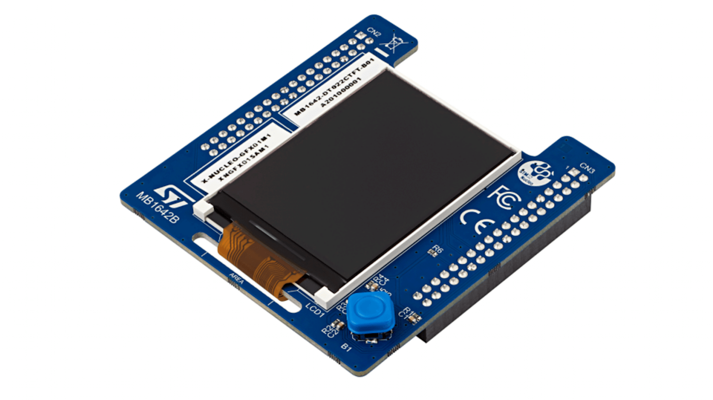 Strumento di sviluppo display STMicroelectronics, LCD da 2.2poll., STM32 Nucleo-64