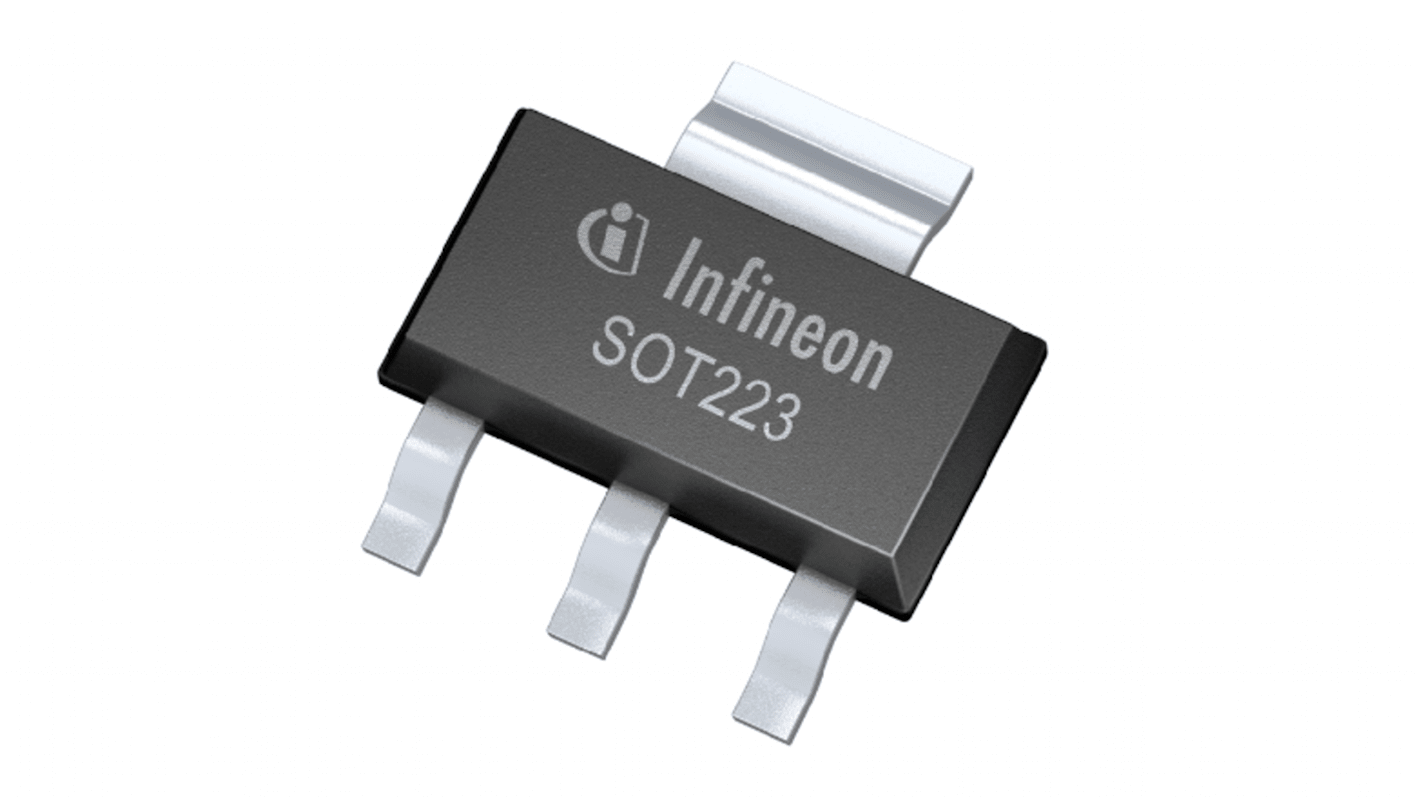 Transistor MOSFET Infineon ISP98DP10LMXTSA1, VDSS 100 V, ID 1,55 A, SOT-223 de 3 pines