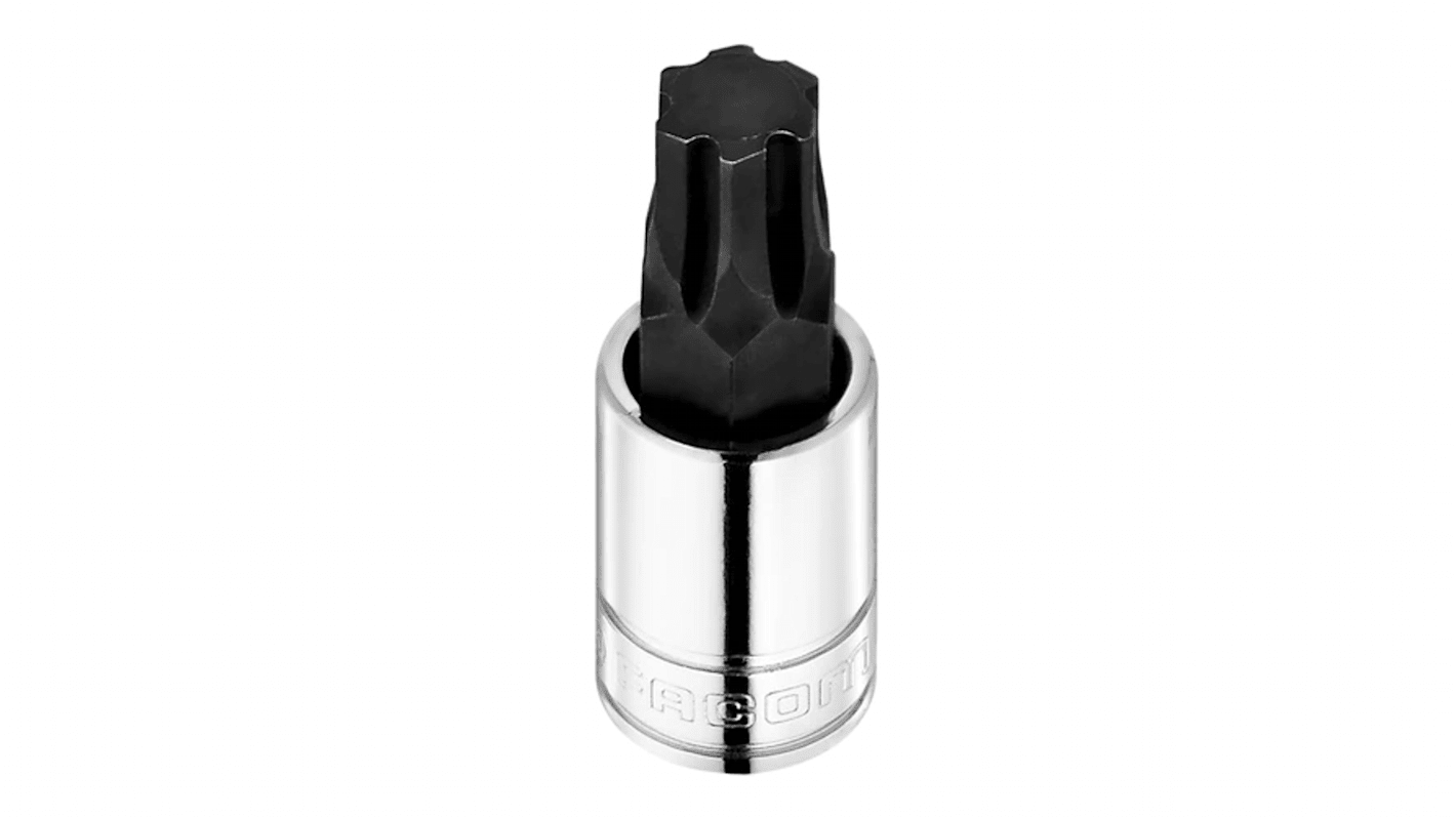 Facom 3/8 in Drive Bit Socket, Hex OGV Bit, 3mm, 47.5 mm Overall Length