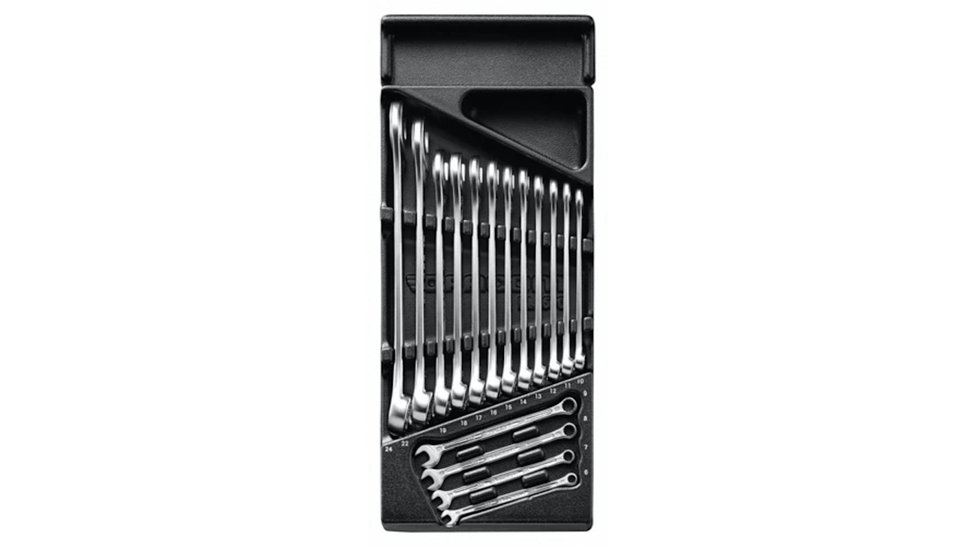 Facom MOD.440 Series 16-Piece Combination Spanner Set, 6 → 24 mm