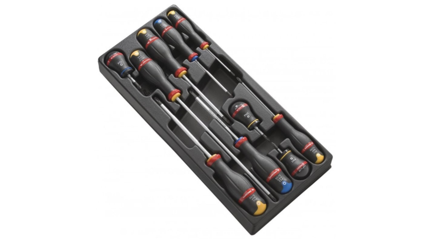 Facom Phillips; Slotted Screwdriver Set, 10-Piece