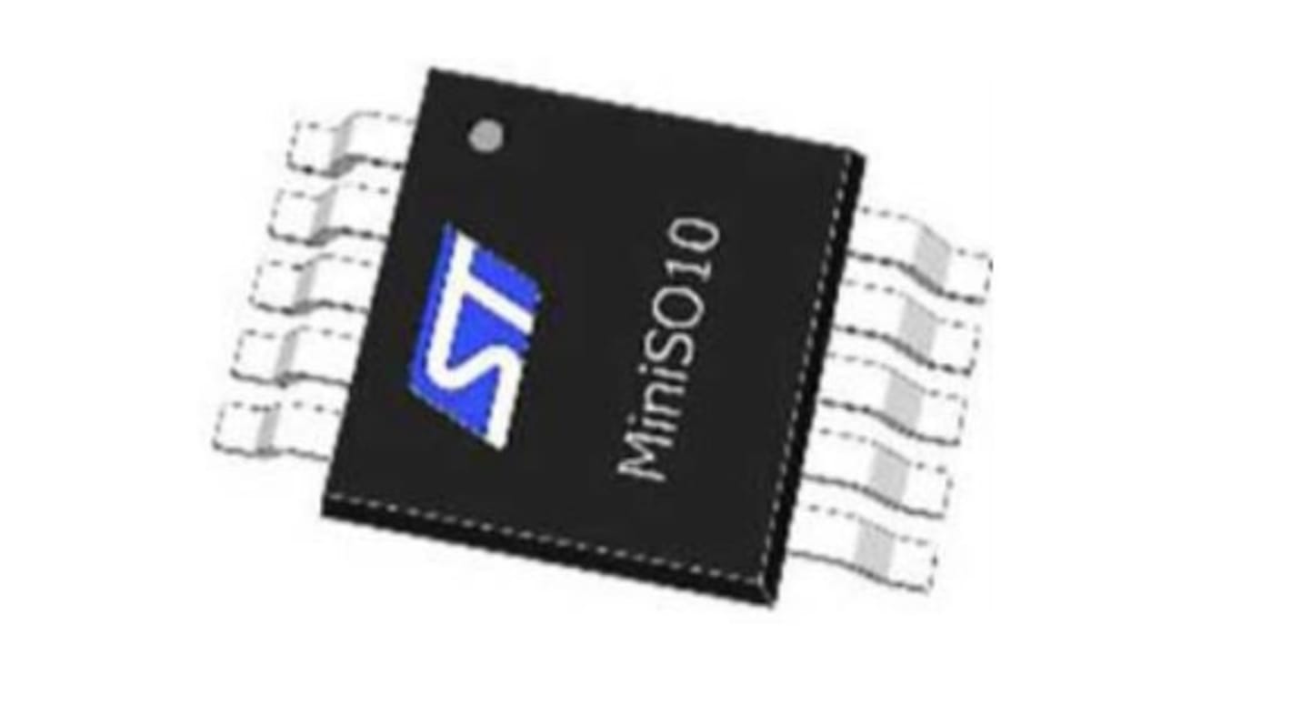 TSV7723IST STMicroelectronics, Op Amp, RRO, 22MHz, 1.8 to 5.5 V, 10-Pin MiniSO-10