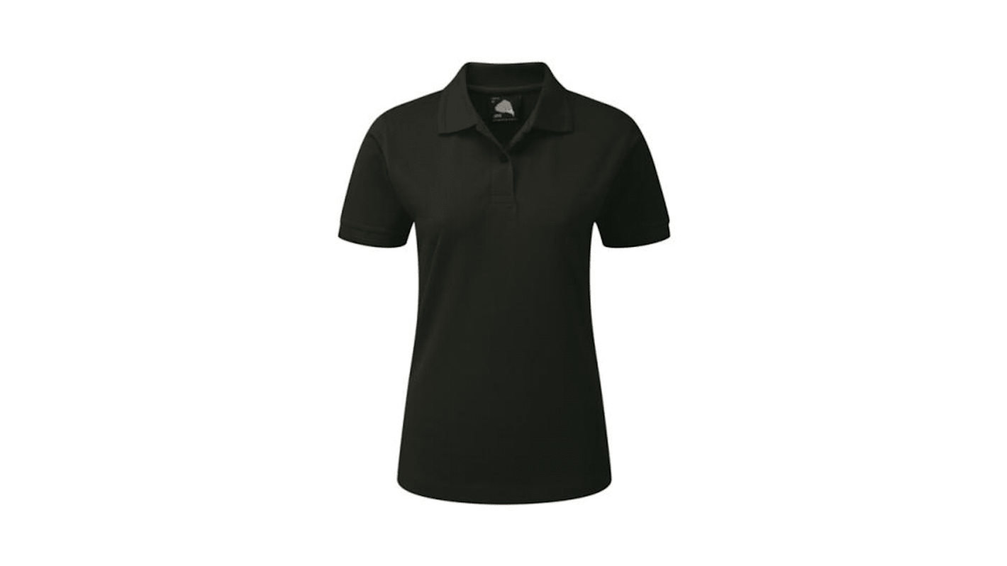 Orn Wren Ladies Poloshirt Polohemd, Baumwolle, Polyester Schwarz, Größe 101cm