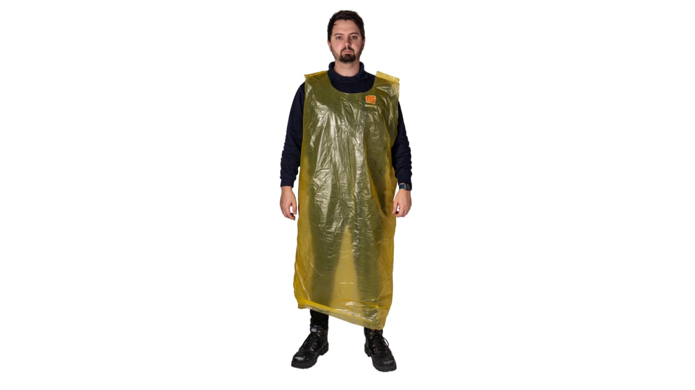 Mono desechable Unisex Reldeen de color Amarillo, talla 75 x 137 cm, propiedades: Resistente a los líquidos