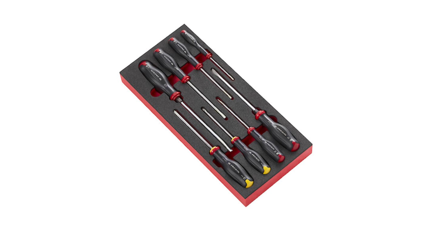 Facom Slotted Screwdriver Set, 8-Piece